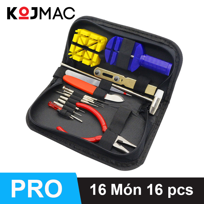  Set 16 Món Dụng Cụ Sửa Chữa Đồng Hồ Chuyên Dụng  Cắt Tháo Mắt Nhíp Nại Nắp Búa,..  | ChuanMua GDB115 