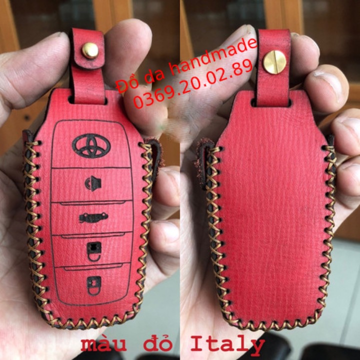 Bao da chìa khóa toyota Camry, Fortuner, Land Cruiser, Hilux da bò handmade