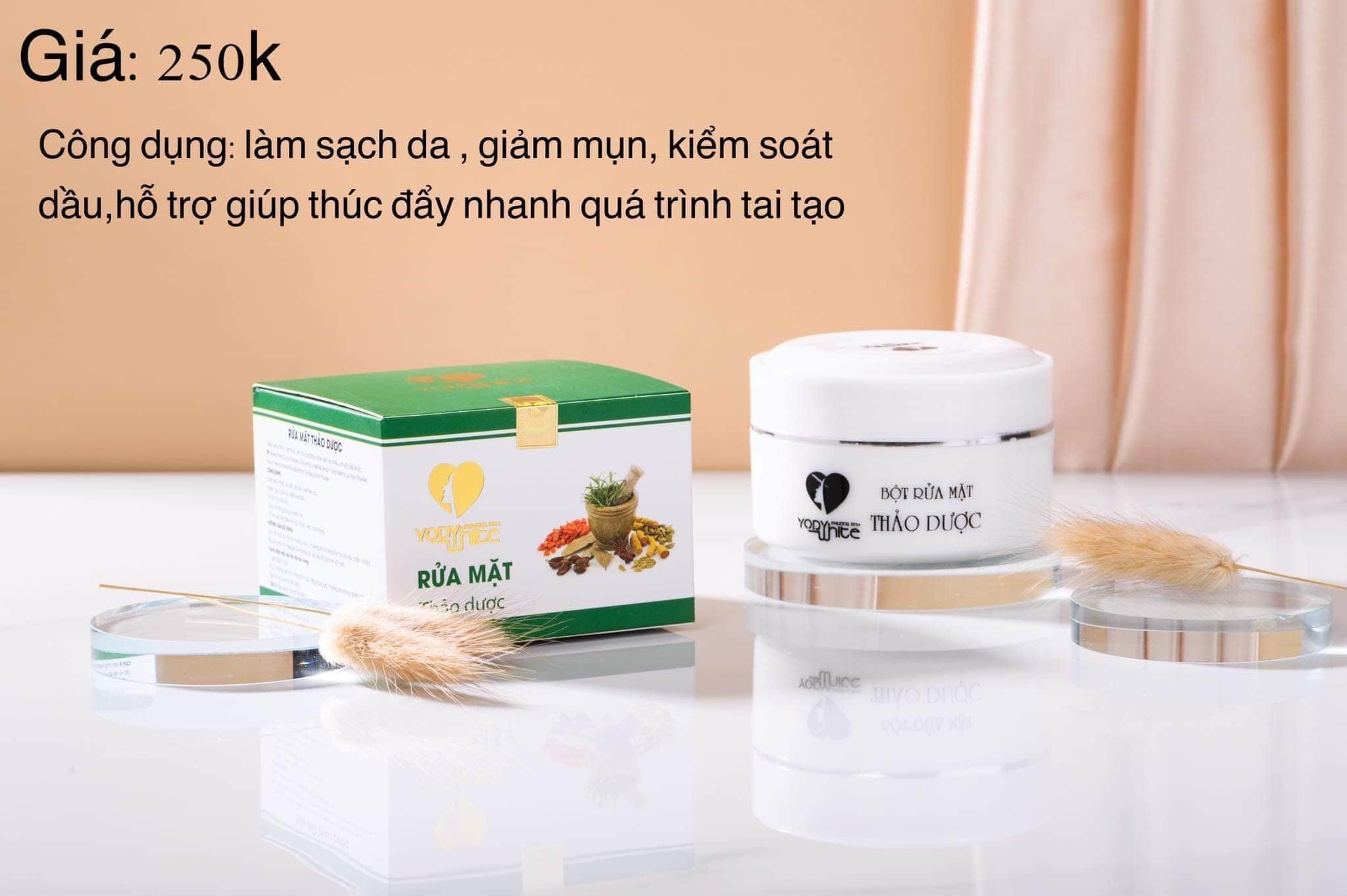 Bột rửa mặt thảo duoc Yody White Phương Anh