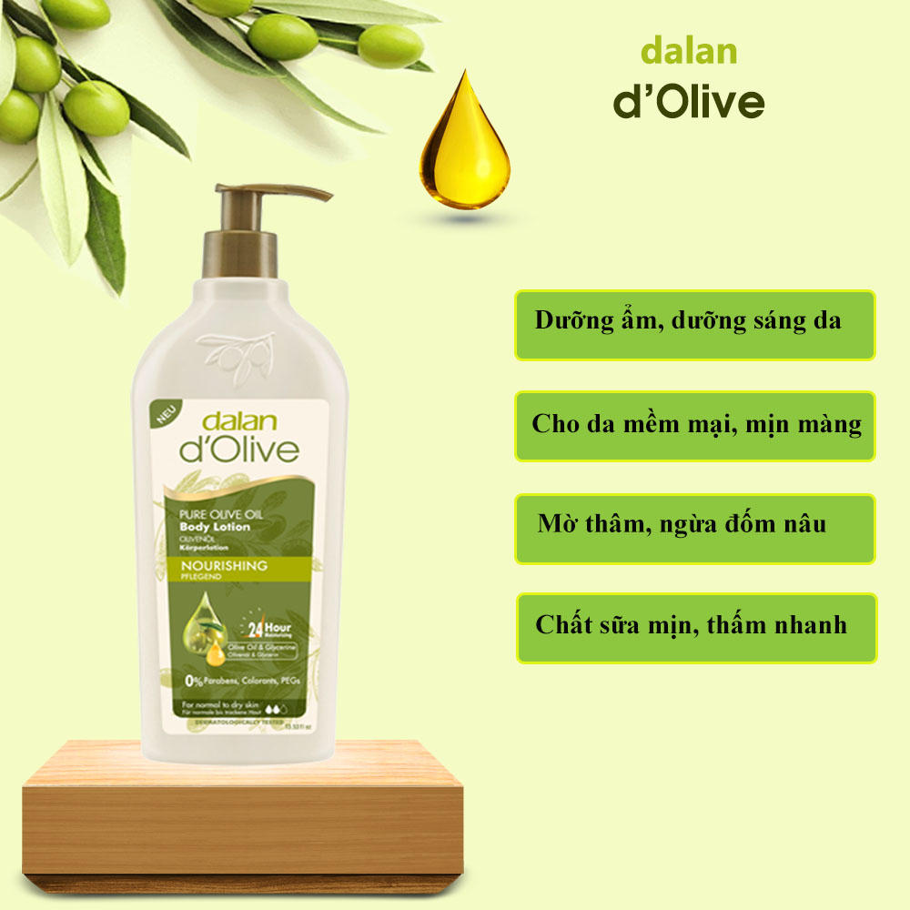 Sữa Dưỡng Thể Toàn Thân body Dalan D 'Olive 400ml