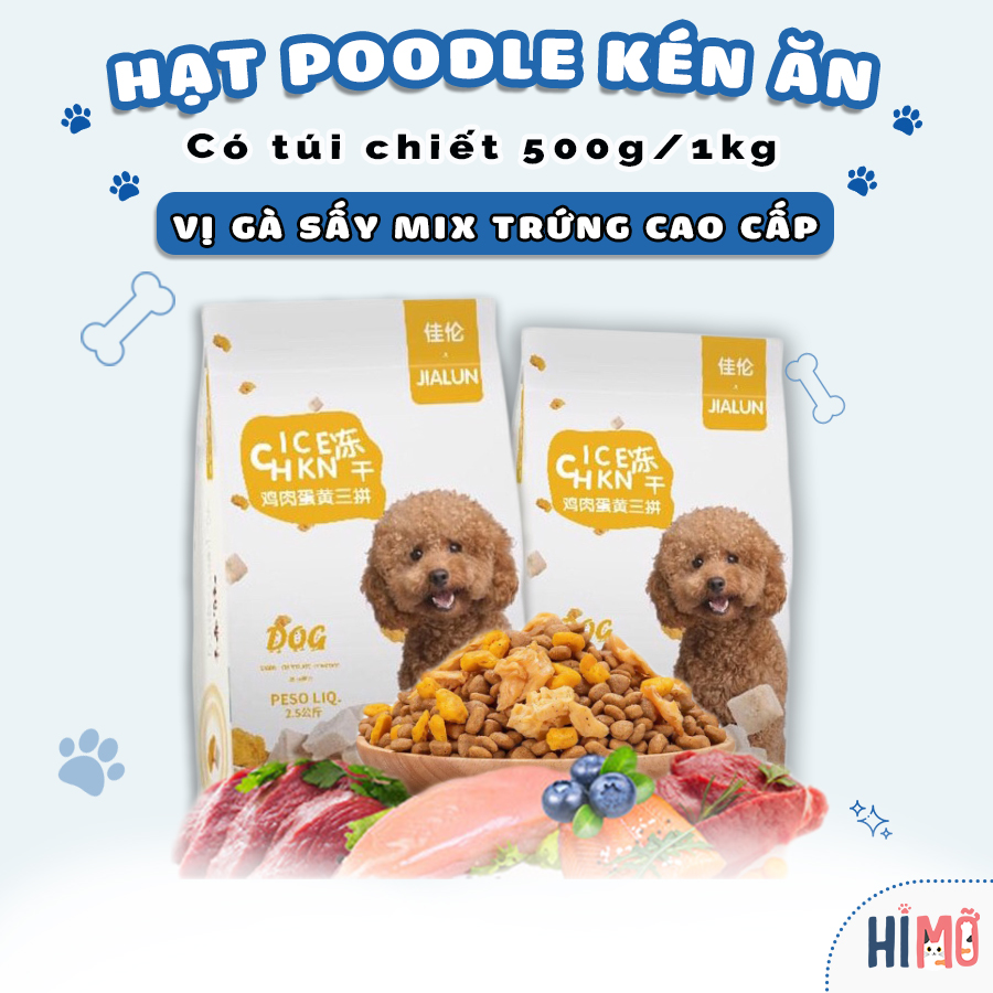 Thức ăn cho chó poodle Jialun bao 2.5kg - Loại cao cấp mix trứng phô mai gà sấy thơm ngon bổ dưỡng