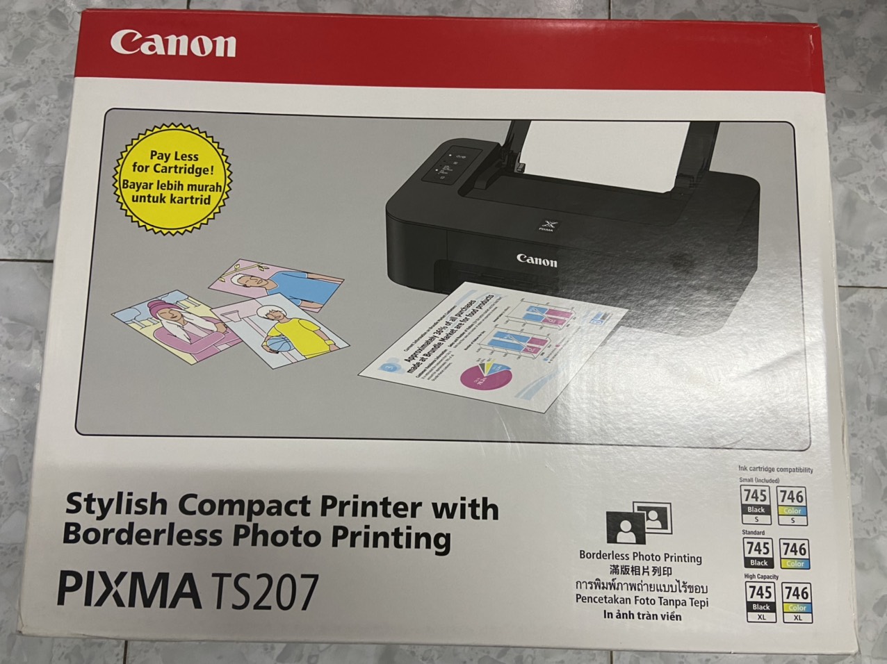 Máy in Canon Pixma TS207 hàng chính hãng bảo hành 12 tháng