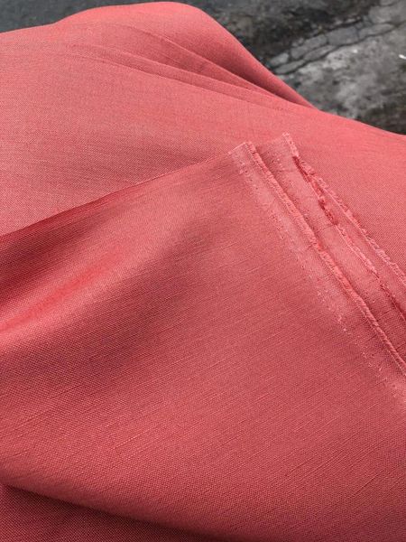 Vải linen ướt màu cá hồi đậm
