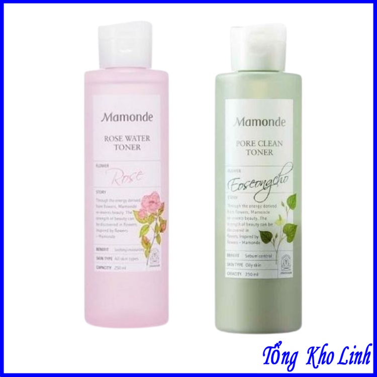 Nước hoa hồng Mamonde Toner 250ml - Rose Pore Clean Diếp Cá Centella Rau Má