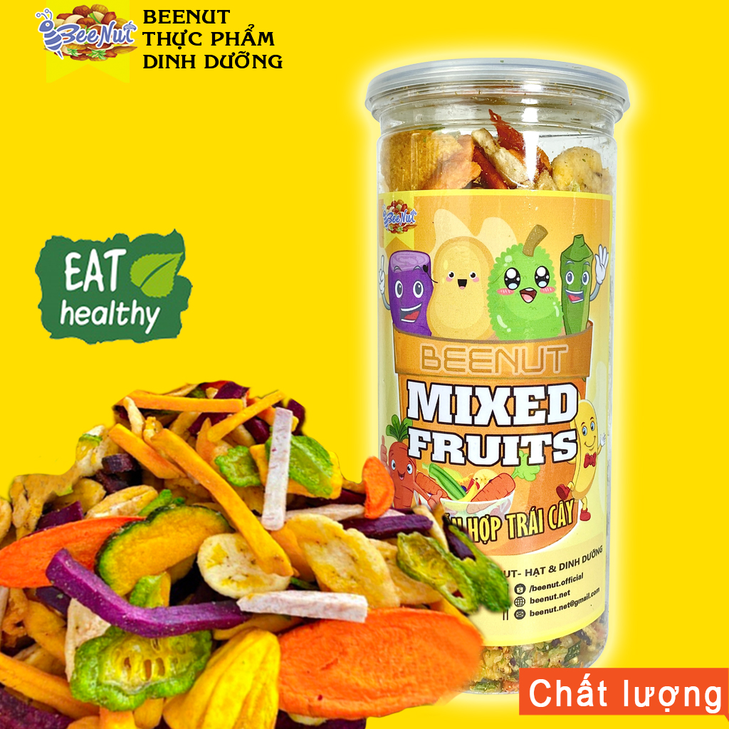 Trái cây sấy giòn thập cẩm 250g 500g - Hoa quả sấy BeeNut