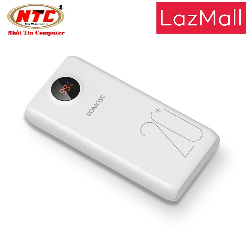 Pin sạc dự phòng Romoss SW20 Pro 20000mAh hỗ trợ sạc nhanh QC3.0 và Sạc đảo chiều PD cổng TypeC (Trắng) - Nhat Tin Authorised Store
