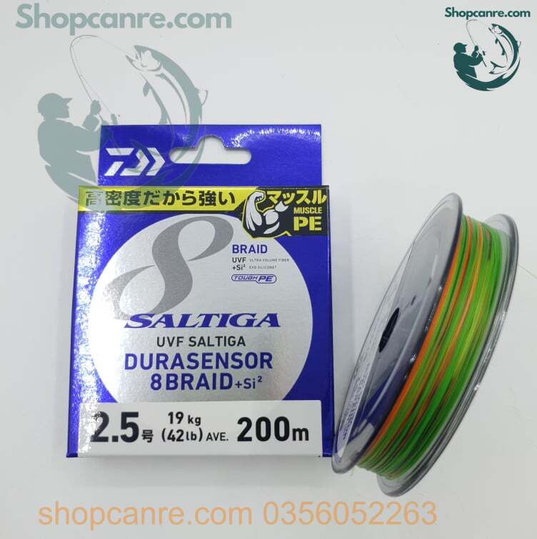 Dây dù câu cá daiwa saltiga 8 braid uvf x8 200m 2.5