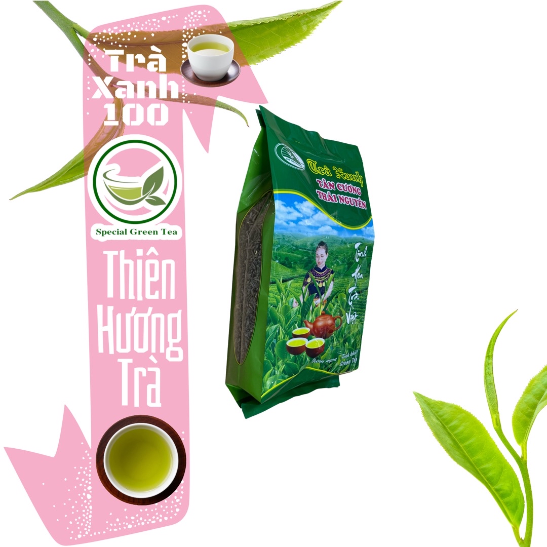 5 lạng chính hãng trà THIÊN HƯƠNG TRÀ xanh tân cương thái nguyên ướp trà lài 500g chè gói KHÔNG hút chân không nước xanh thơm ngon ướp nhài
