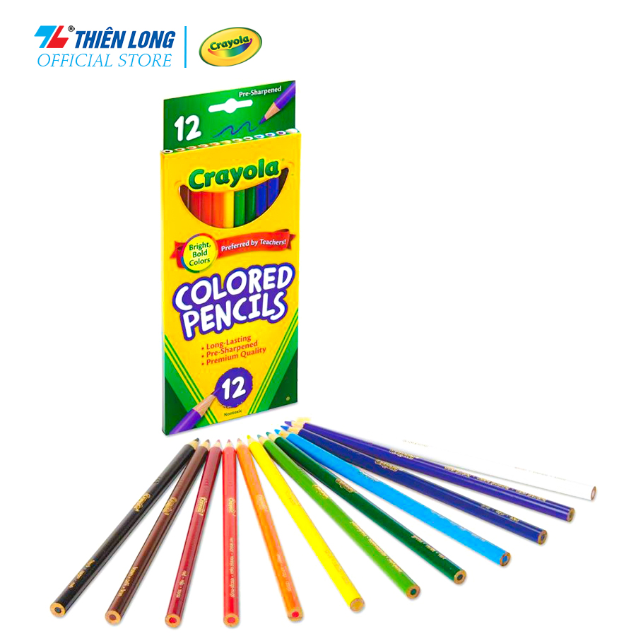 Hộp 12 cây bút chì màu Crayola Colored Pencils