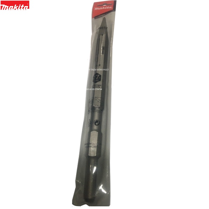Mũi đục bê tông nhọn chuôi lục giác 17mm d-08682 hiệu makita