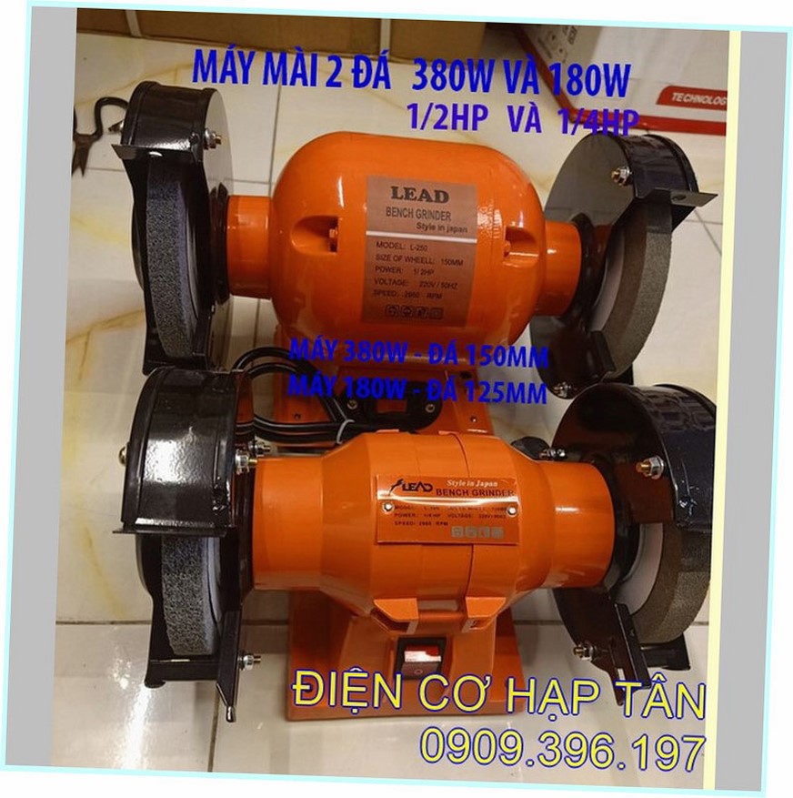 Máy mài 2 đá chính hãng 1/4hp – 1/2 hp chính hãng lead – nhật bản