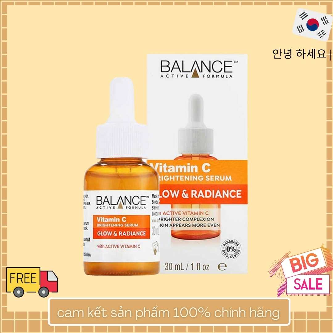 Serum Vitamin C Trắng Da Mờ Thâm Balance Active Formula Vitamin C Brightening 30ml