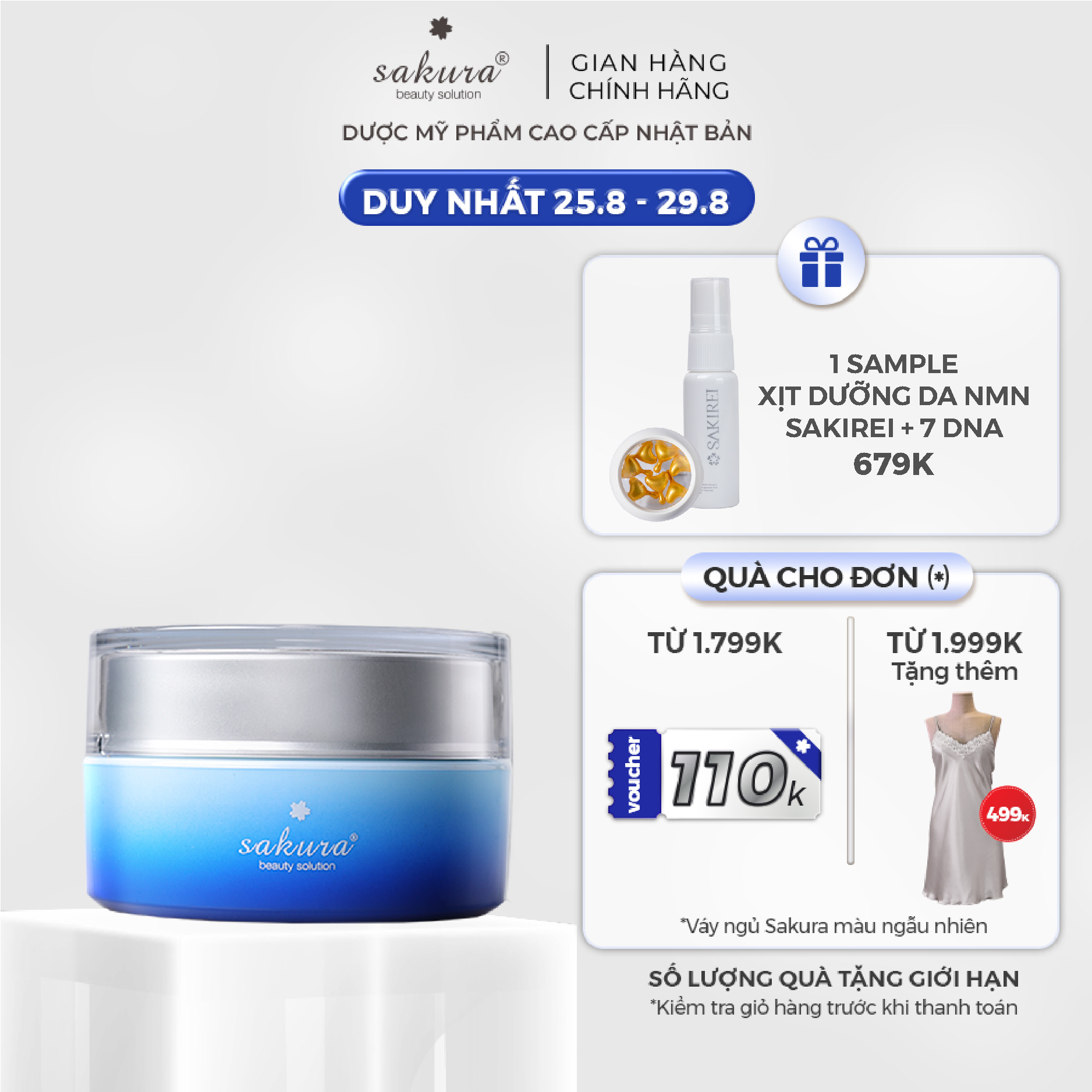 Kem làm mờ vết nám Sakura Transforming Cream 30g