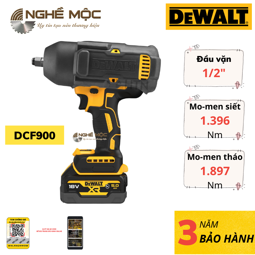 Máy siết bulong dùng pin Dewalt DCF900