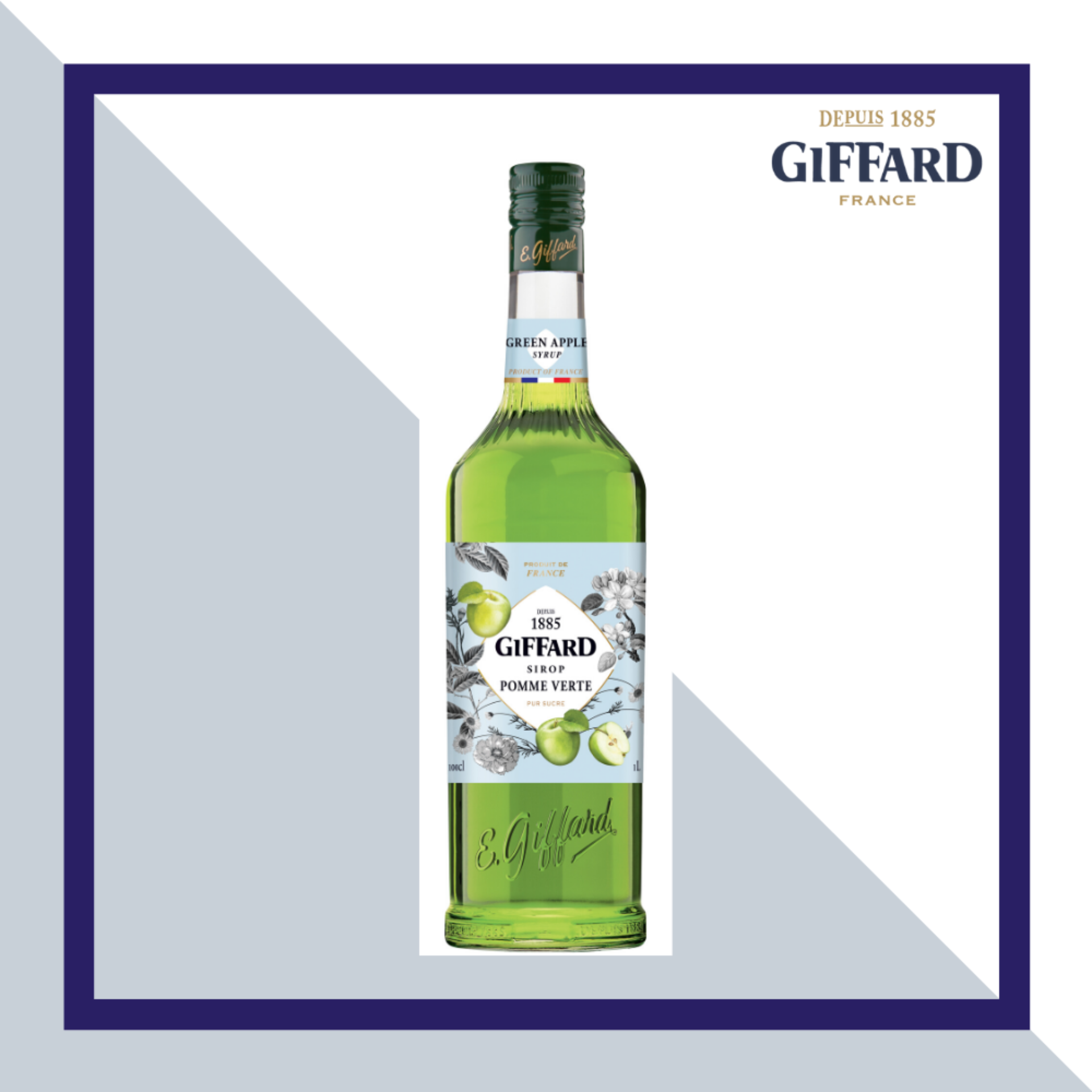 Siro Táo (Green apple Syrup) 1000ml Giffard Vietnam