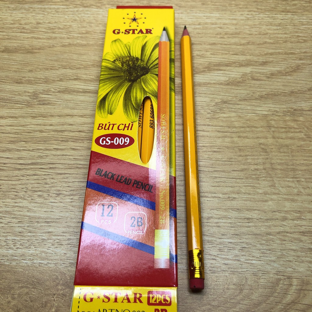 Bút chì gỗ 2B Gstar 009 (12 cây/hộp) BC00002