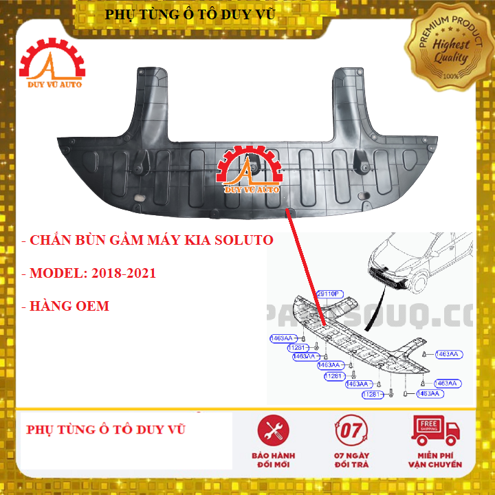 Chắn bùn gầm máy kia soluto hàng oem