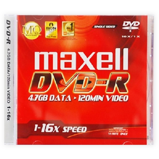 Đĩa trắng dvd-r 4.7gb 120min 1x-16x maxell , xuất xứ chính hãng maxell japan, sản xuất tại đài loan