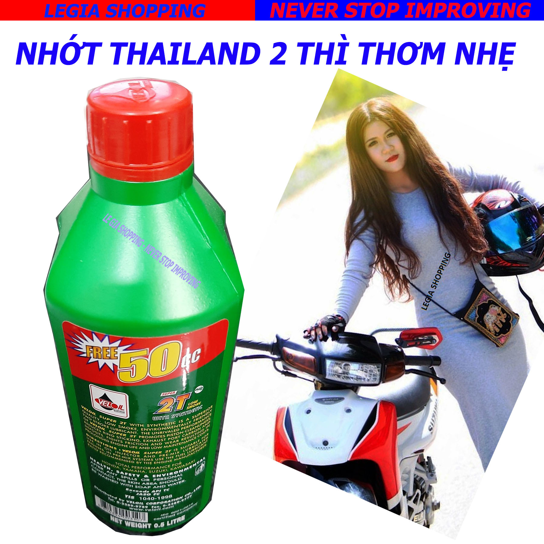 NHỚT HAI THÌ 2T THÁI LAN THƠM NHẸ HIỆU VELOIL