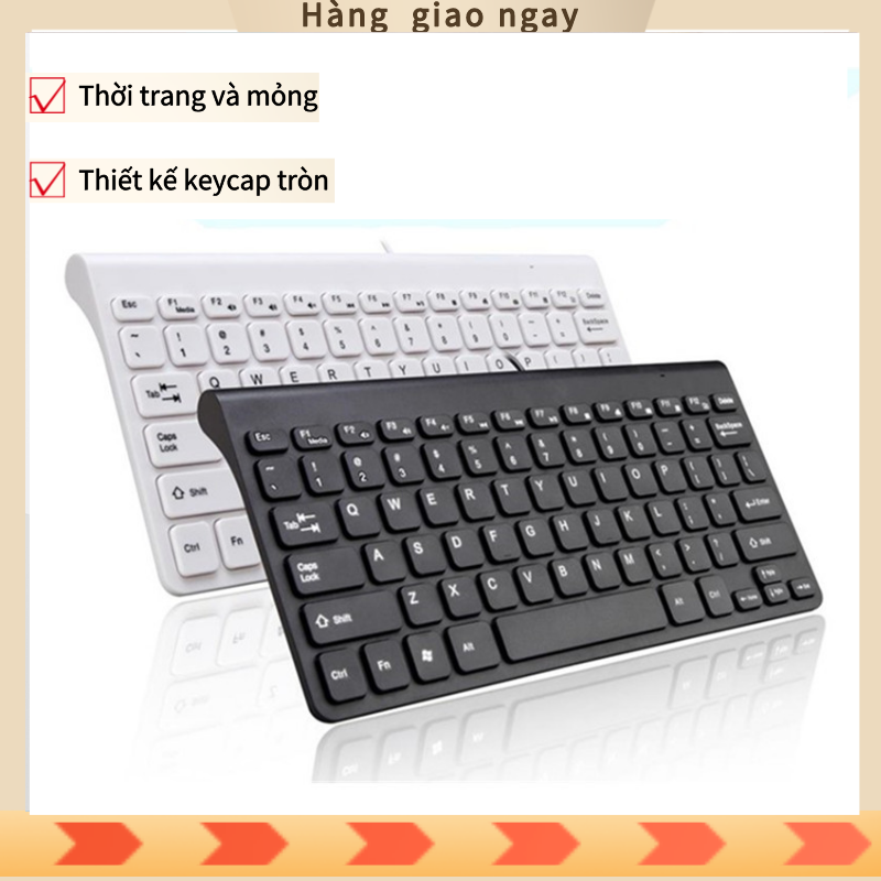 Bàn phím có dây nhỏ gọn tiện dụng, Bàn phím thiết kế mỏng cao cấp cho dân văn phòng, học sinh