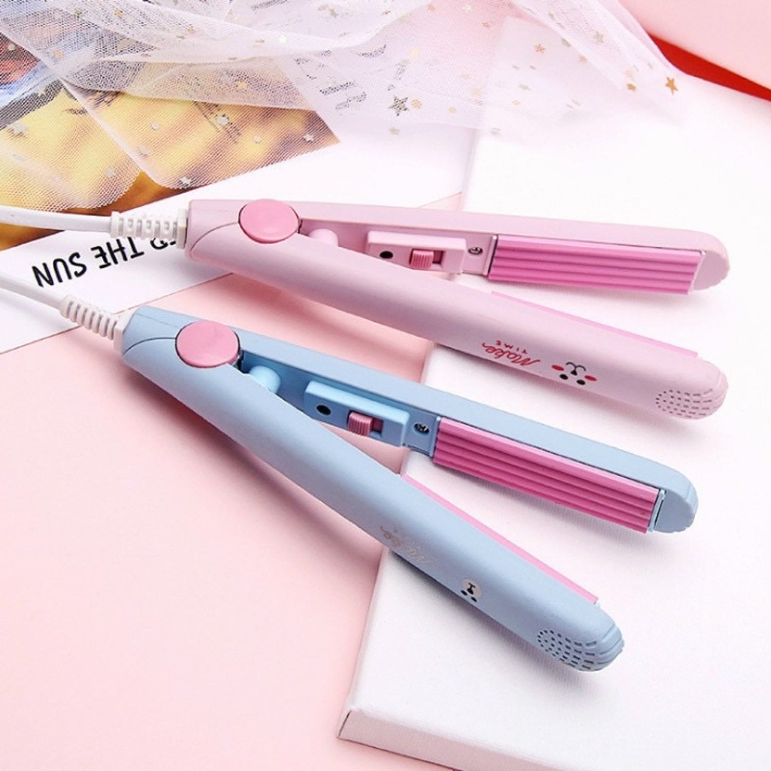 Máy dập xù/ máy ép tóc mini cute sẵn nhiều màu