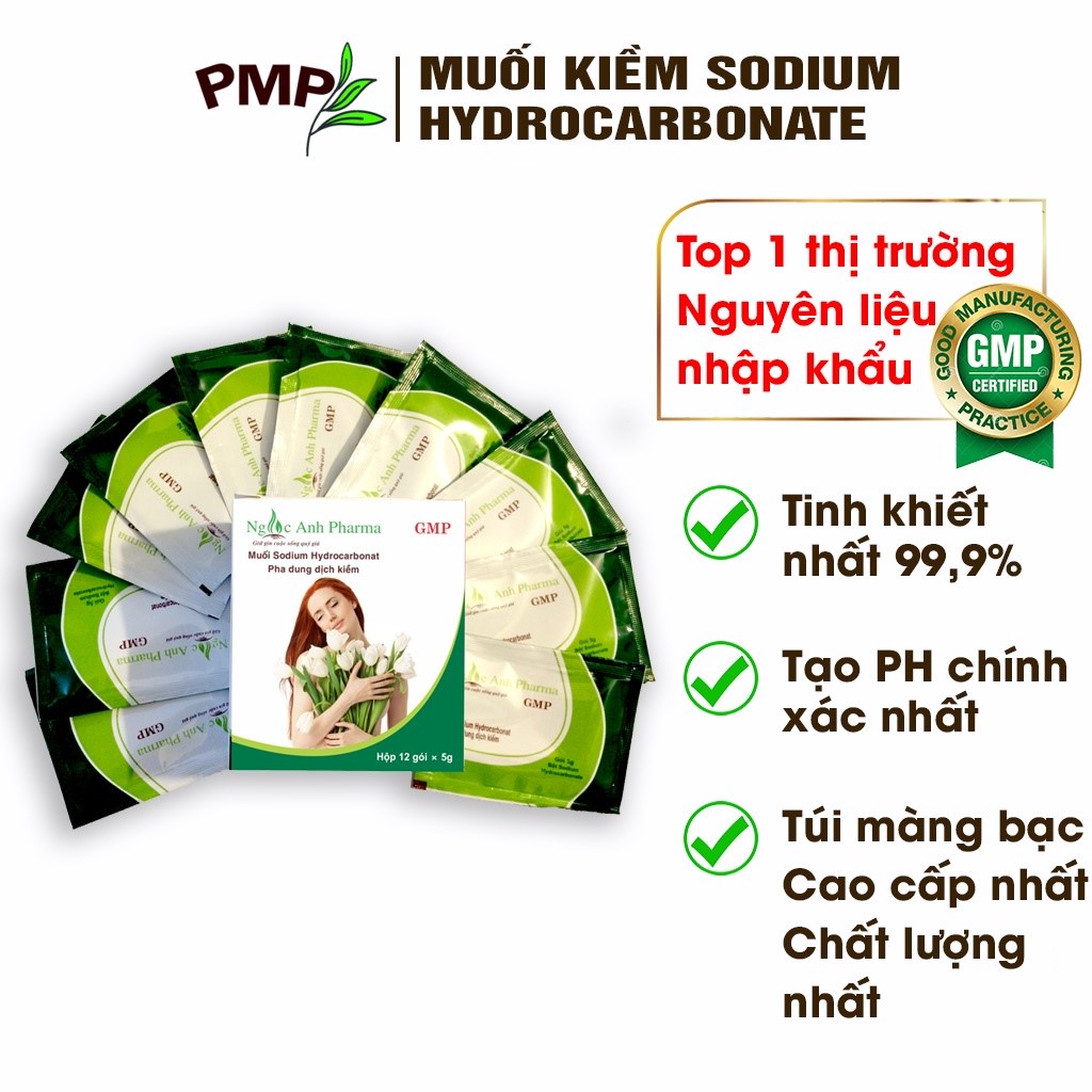 Muối Kiềm Sodium Hydrocarbonate PMP ( hộp 12 gói)