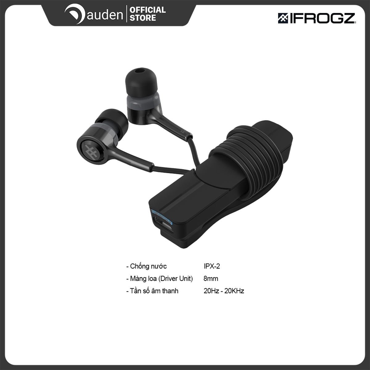 Tai nghe iFrogz không dây Audio Coda - IFOPWE - Dâu Đen Store