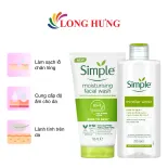 Combo Sữa rửa mặt Simple Moisturising Facial Wash (150ml) + Nước tẩy trang Simple Micellar Water (200ml)