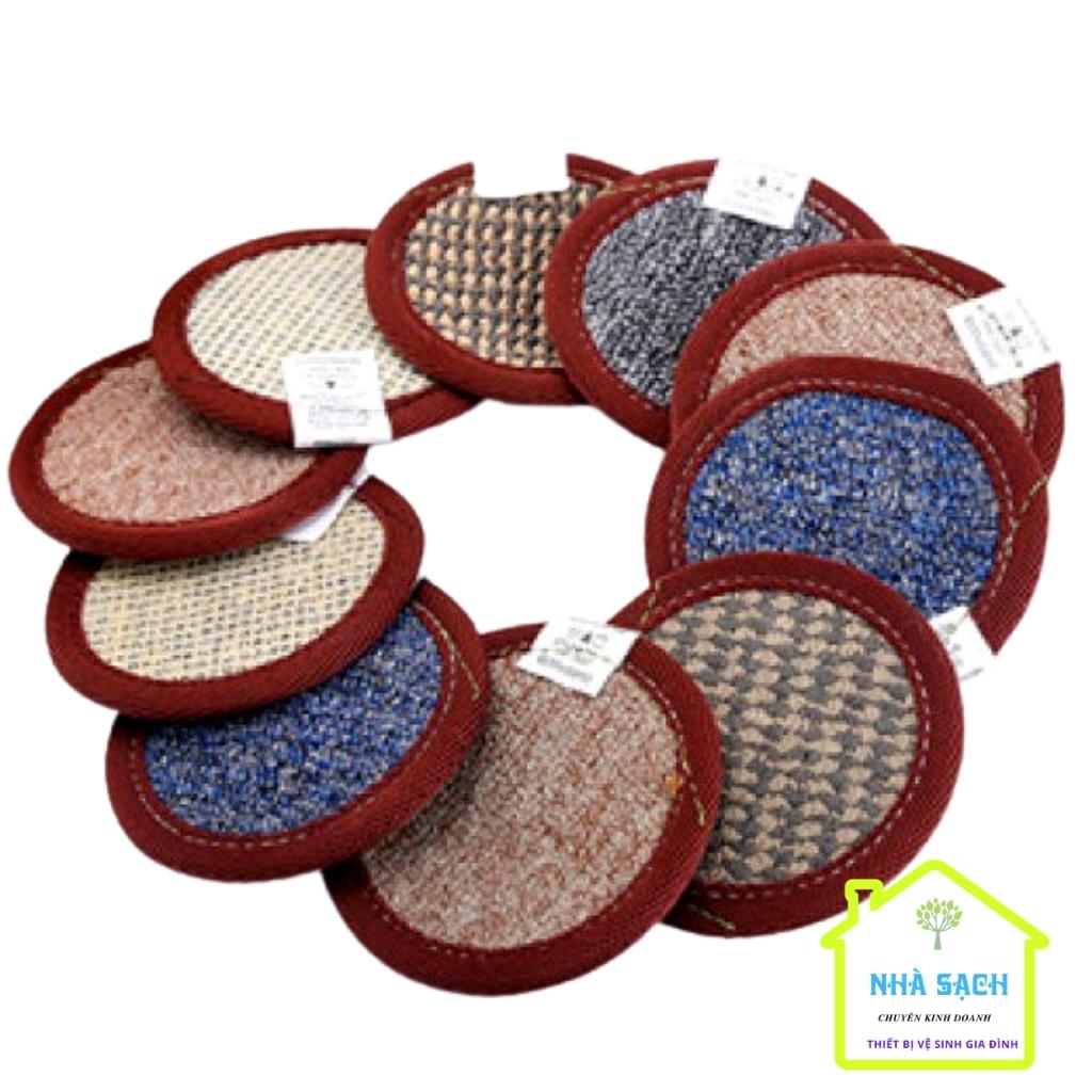 Combo 2 đế lót ly - miếng lót ly 10cm bằng vải hình tròn