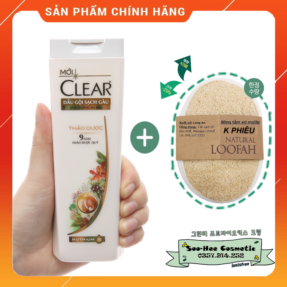 Dầu gội clear thảo dược 140g sạch gàu