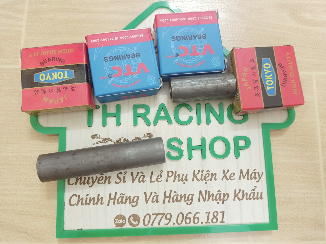 1 CẶP ỐNG CHỈ VÀ BẠC ĐAN TRƯỚC SAU GẮN CÁC DÒNG XE MÁY HONDA WAVE DREAM SONIC WINNER