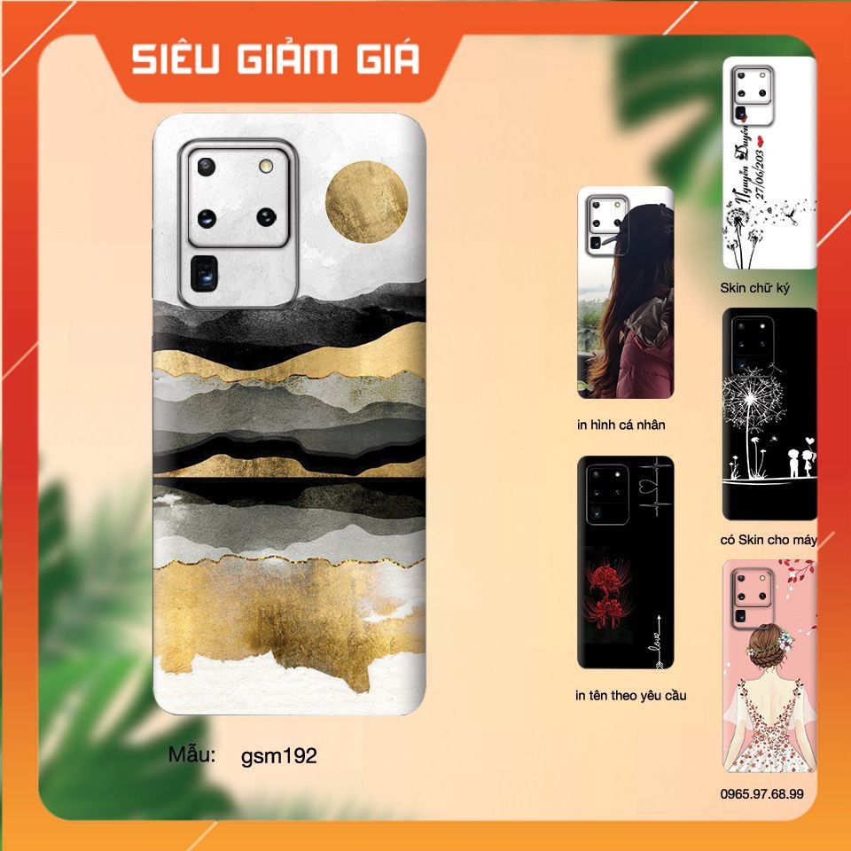 Skin dán điện thoại Samsung in hình Trăng vàng giả sơn mài -193 (inbox mã máy cho Shop)