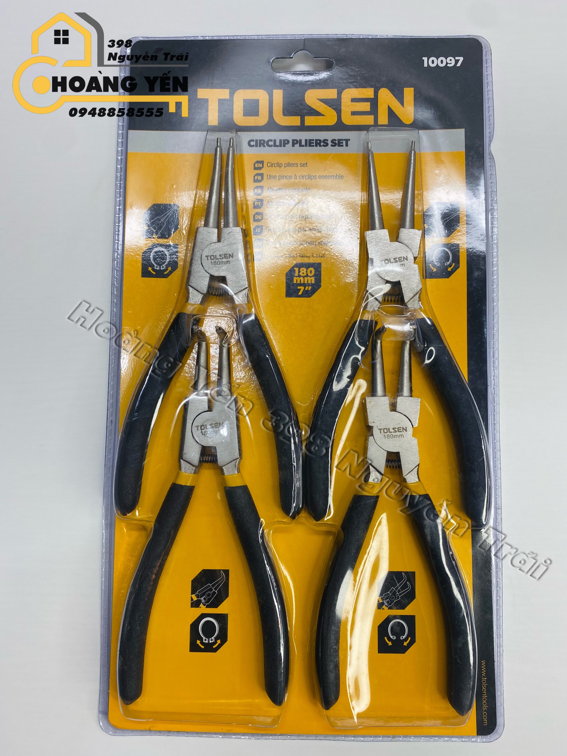 Bộ 4 cây kềm phe 7 inch tolsen 10097
