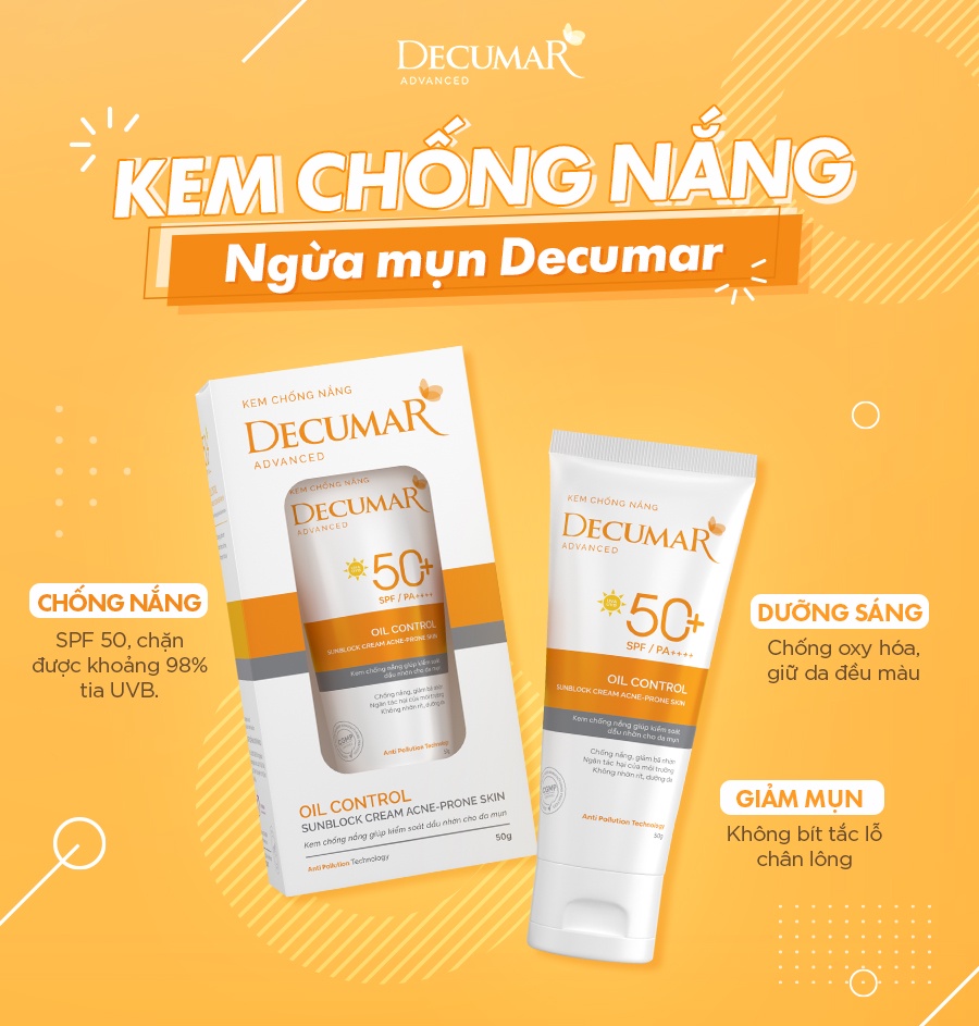 Kem Chống Nắng Kiềm Dầu Ngừa Mụn Dành Cho Da Mụn Decumar Advanced Oil ...