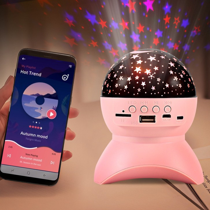 Loa bluetooth, loa mini kết nối xa 10m, đèn ngủ led, âm bass mạnh mẽ, hỗ trợ cắm thẻ nhớ và usb