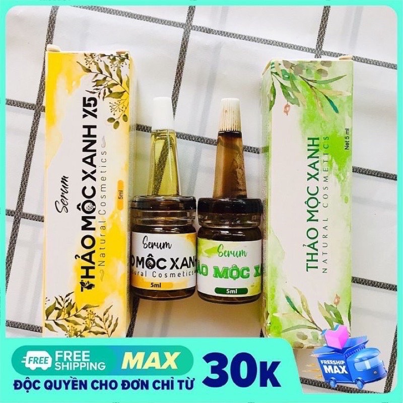 COMBO Serum Thảo Mộc Xanh Và Thảo Mộc Xanh X5 Dưỡng Da