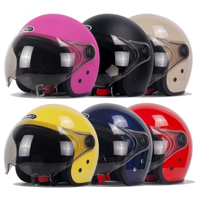 Mũ bảo hiểm có kính (Kính ngắn) GRO - AN TOÀN+PHONG CÁCH+FULL MÀU