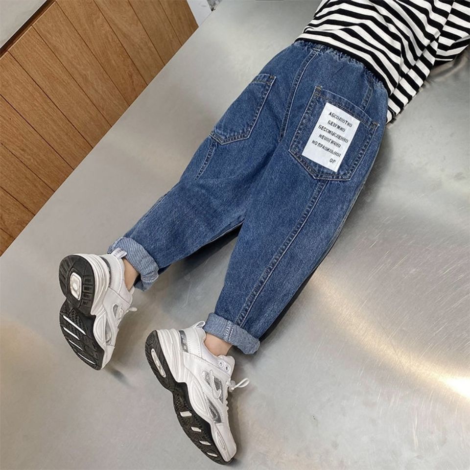 LANBAO quần bé trai quần bé trai 12 tuổi quần thun dài bé trai size đại jean cho bé trai quần dài cho bé trai quần jean bé trai 40kg