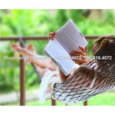 Võng du lịch lưới dệt đan xen cao cấp 2 lớp