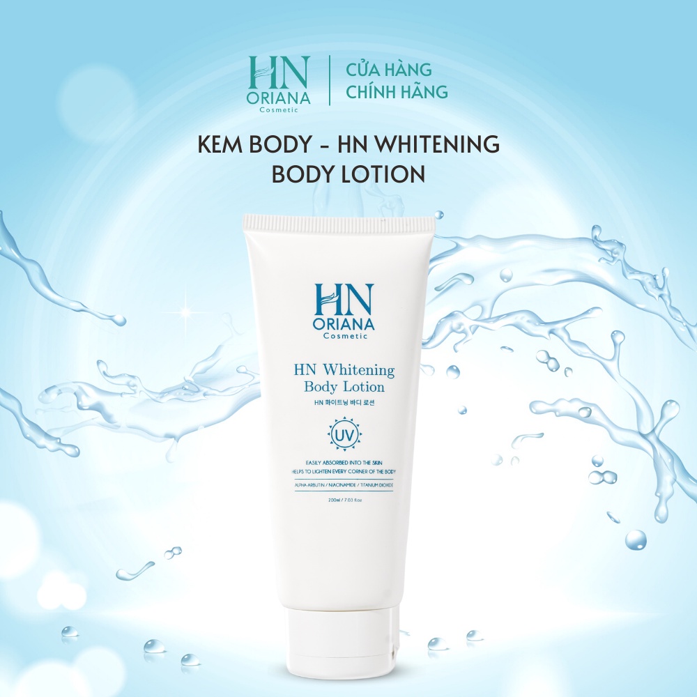 Kem Body HN Oriana Cosmetic dưỡng trắng da toàn thân - Whitening Body Lotion SPF 45+