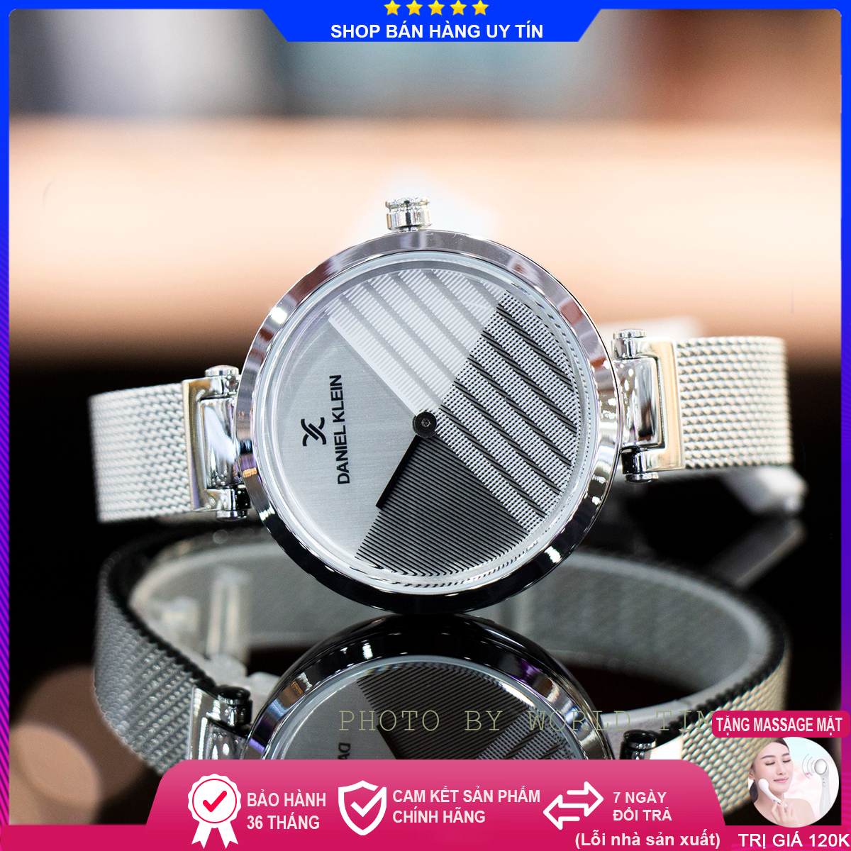 Đồng hồ nữ dây kim loại Daniel Klein DK.1.12356 full hộp , kính Mineral, chống Nước, chống xước bảo hành 3 năm