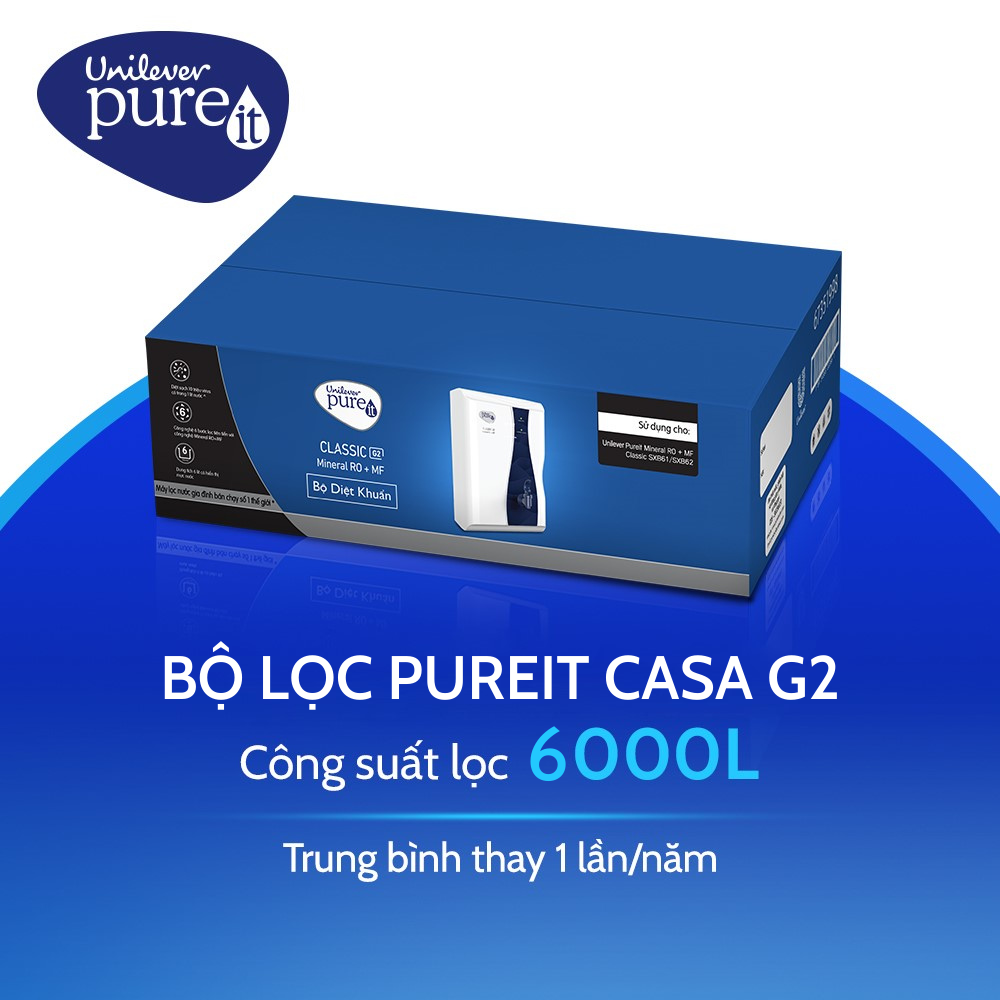 [HCM]Bộ lọc thay thế Pureit Casa G2 - Công suất lọc 6000L - Hàng chính hãng