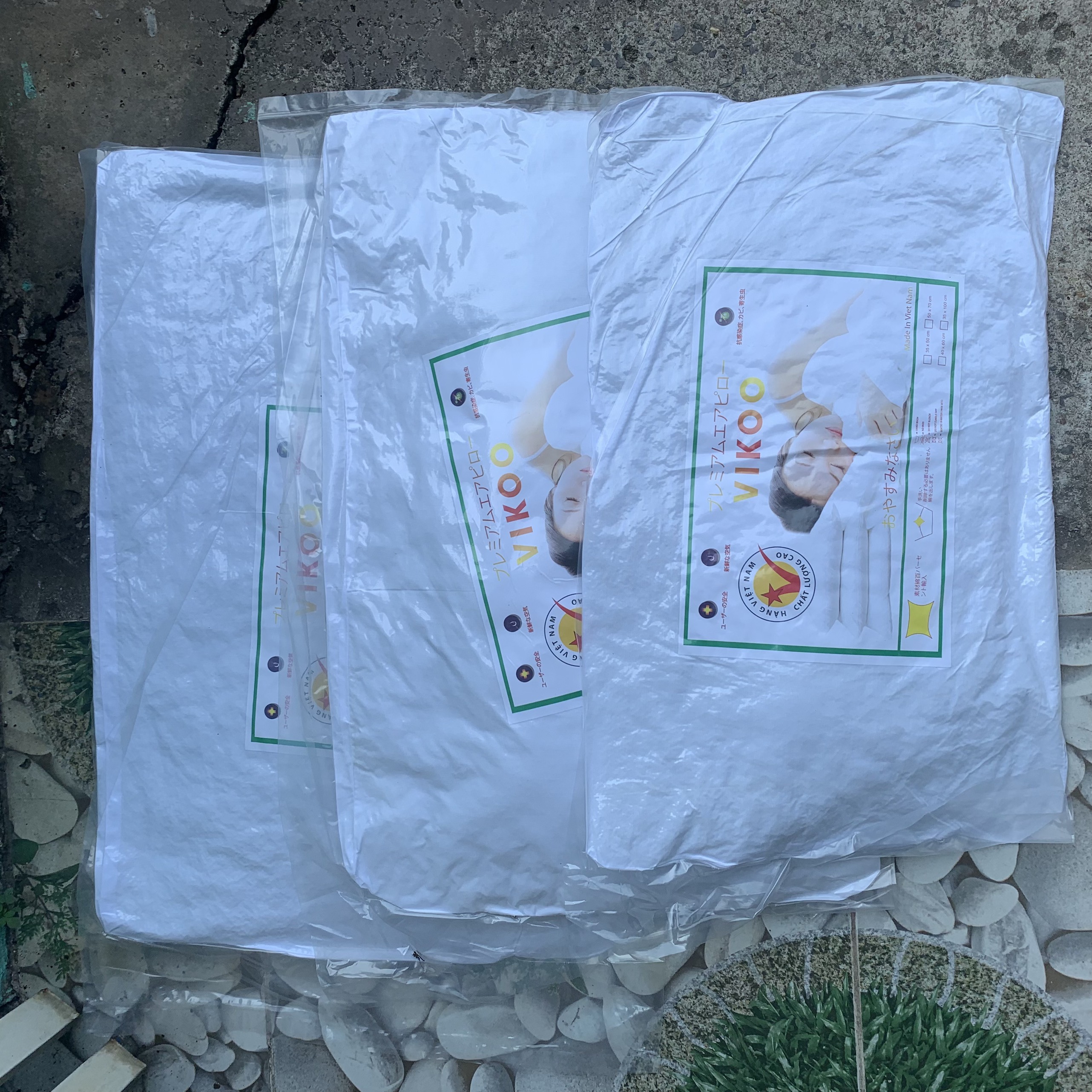Gối ngủ size 40 x 60, 45 x 65, 50 x 70cm vikoo, gối nằm có khoá kéo, giặt được gòn