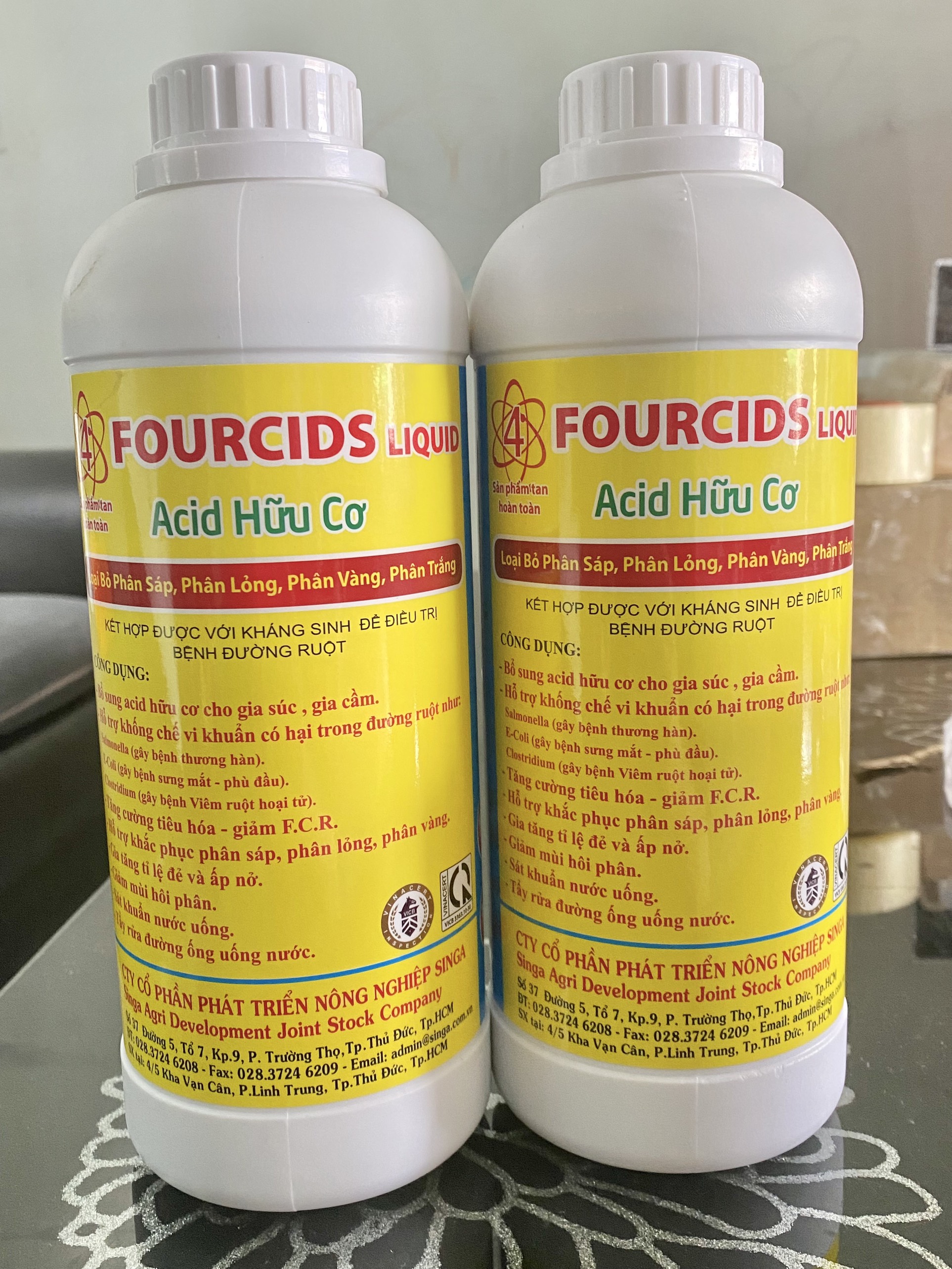 Fourcids Liquid Acid hữu cơ loại bỏ phân sáp, phân lỏng, phân vàng, phân trắng