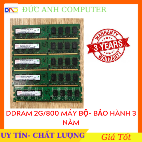 Ram 2G bus 800 - DDR2 - hàng tháo máy bộ - bảo hành 3 năm sản phẩm tốt chất lượng cao cam kết hàng giống mô tả