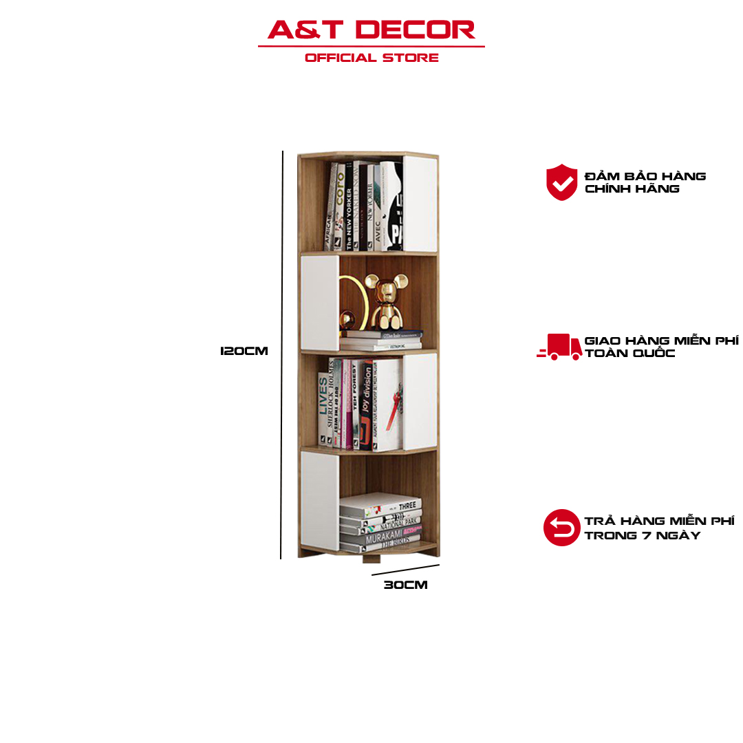 Kệ Góc Tường Ngũ Giác, tiện lợi, kệ đa năng, bền đẹp chất gỗ MDF dễ dàng lắp ráp