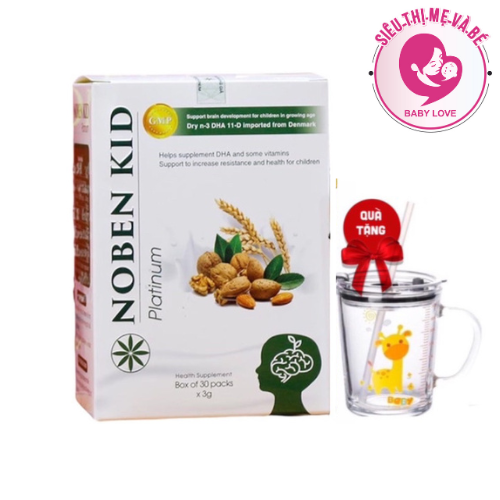 Cốm Bổ não Noben Kid Bé thông minh vượt trội, tiếp thu nhanh hộp 30 gói