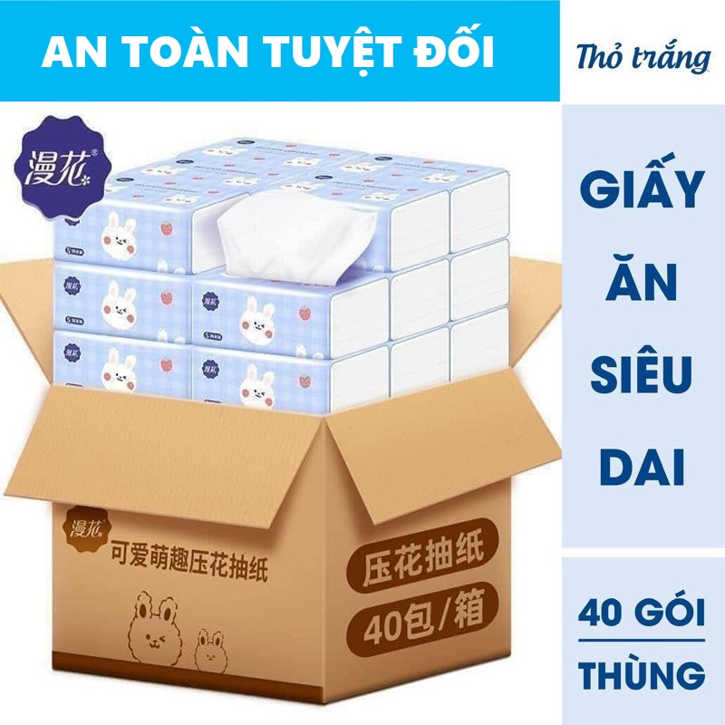 Thùng 30 Gói Giấy Ăn Gấu Trúc Thỏ 3 Lớp 1 Tờ Giấy Ăn Thỏ Khăn Giấy Gấu Trúc Thỏ Hàng Loại 1 Giấy Rút Thỏ