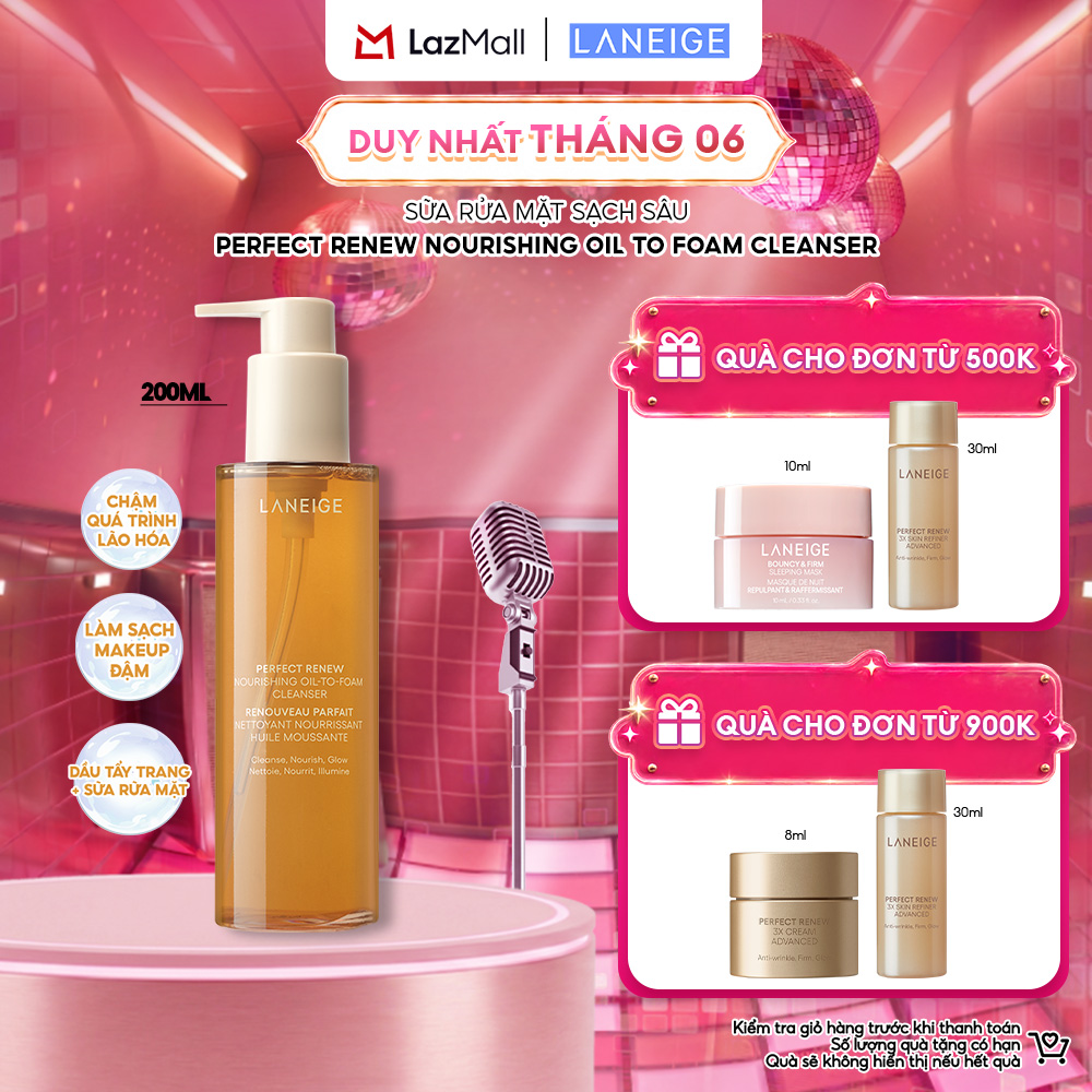 Sữa Rửa Mặt Sạch Sâu Perfect Renew Nourishing Oil To Foam Cleanser 200ml