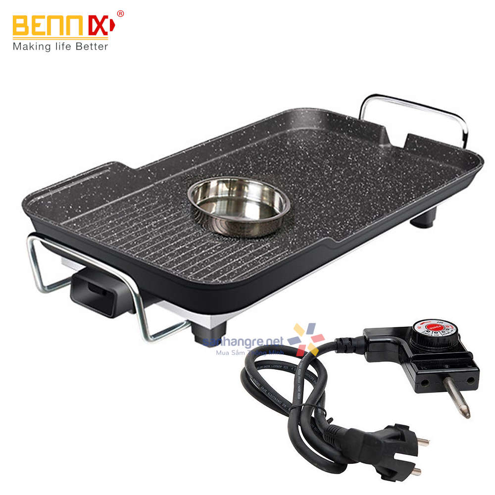 Vỉ nướng điện không khói bennix thái lan bn-11elg công suất 1500w bảo hành 12 tháng